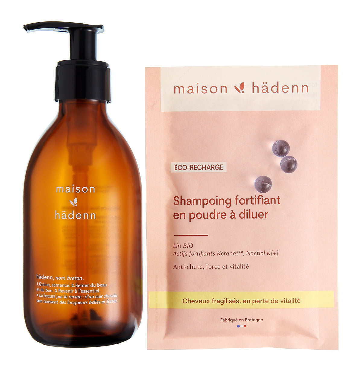 Shampoing fortifiant en poudre - Anti-chute, force et vitalité - Kit de démarrage