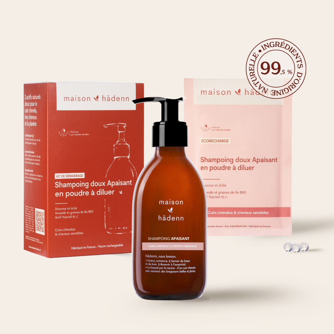 Shampoing apaisant en poudre • Cuir chevelu apaisé